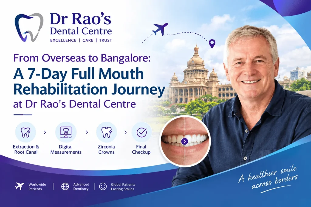 From overseas to Bangalore: 7-day full mouth rehabilitation journey at Dr Rao's Dental Centre
